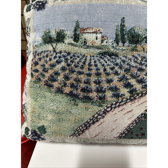 TAPESTRY KITCHEN Pillow 12X17 GRAPES & VINEYARD‎ FIELD - Picture 2 of 5